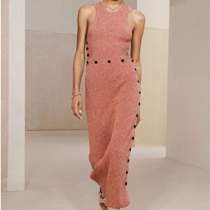 Zara SRPLS Ribbed Button Knit Dress